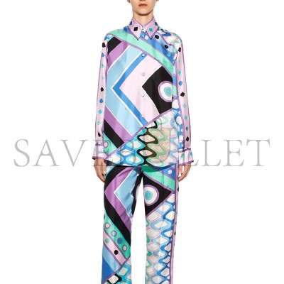 PUCCI VIVARA-PRINT SILK SHIRT IN MULTICOLOR 4HRJ104H721022